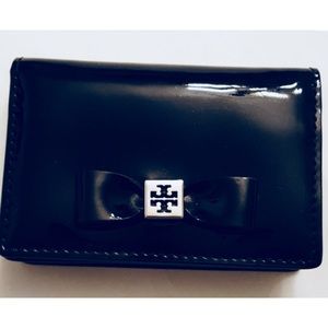 Tory Burch wallet/card case in black patent